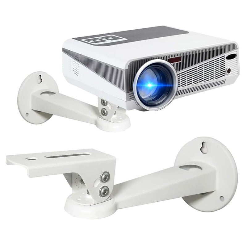 2-Be-Best Mini Projector Wall Mount 360Â° Rotation 7.8â€ Length 11 lbs Load Projector Wall Mount White - Image 1
